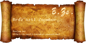 Brösztl Zsombor névjegykártya