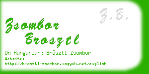 zsombor brosztl business card