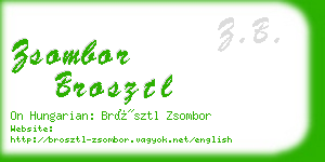 zsombor brosztl business card